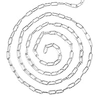 Vista 8 de Cadena de acero inoxidable de 16.4 pies y 1/4 pulgada, cadena de gran resistencia, cadena colgante para colgar ropa, decoraciones, sillas, asegurar