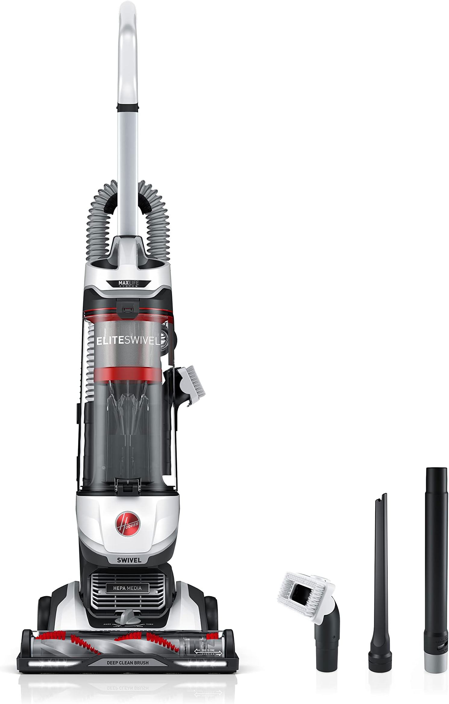 MAXLife Elite Swivel Vacuum Cleaner, Bagless Upright Vacuum, HEPA Media Filtration, MAXLife System, WindTunnel Technology, Corded Vacuum Cleaners for Home Use
