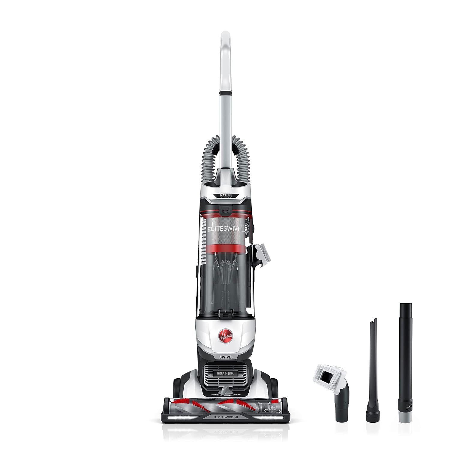 Hoover MAXLife Elite Swivel Vacuum Cleaner Bagless Upright Vacuum HEPA Media Filtration MAXLife System WindTunnel Technology Corded Vacuum