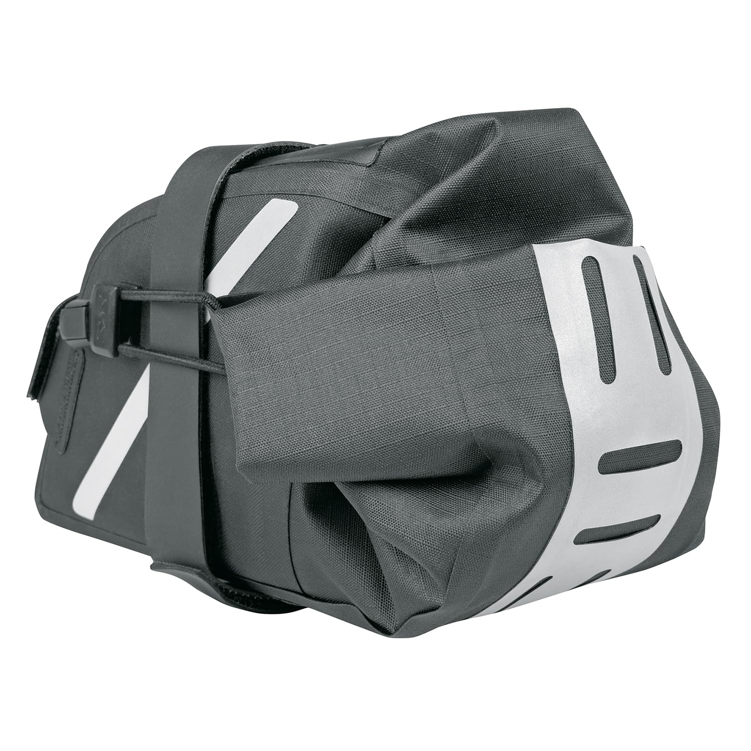 SKS GERMANY Trail Saddle Bag L torba podsiodłowa na rowery (torba rowerowa, odporna na rozpryskiwanie, zamknięcie na rolce, dla rowerzystów górskich i grawitacyjnych, odblaskowe uchwyty), czarna | Torba rowerowa, odporna na rozpryskiwanie, zamknięcie na r