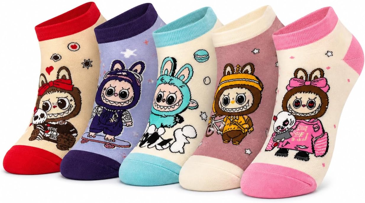 Cute Cartoon Kawaii Socks for Women – Aesthetic Funny Soft Novelty Gift