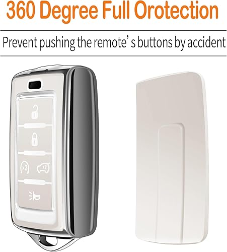 Miniatura 4 de Sindeda Funda para llavero Jeep con llavero de protección completa suave compatible con Grand Wagoneer 2022 Wagoneer 2022 2022 Grand Cherokee L 2021