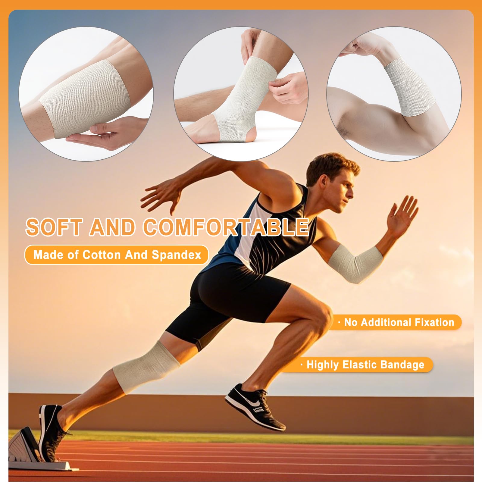 CARBOU Elasticated Tubular Bandage 3.5" x11yd (Size E), Compression Support — Amazon image 5