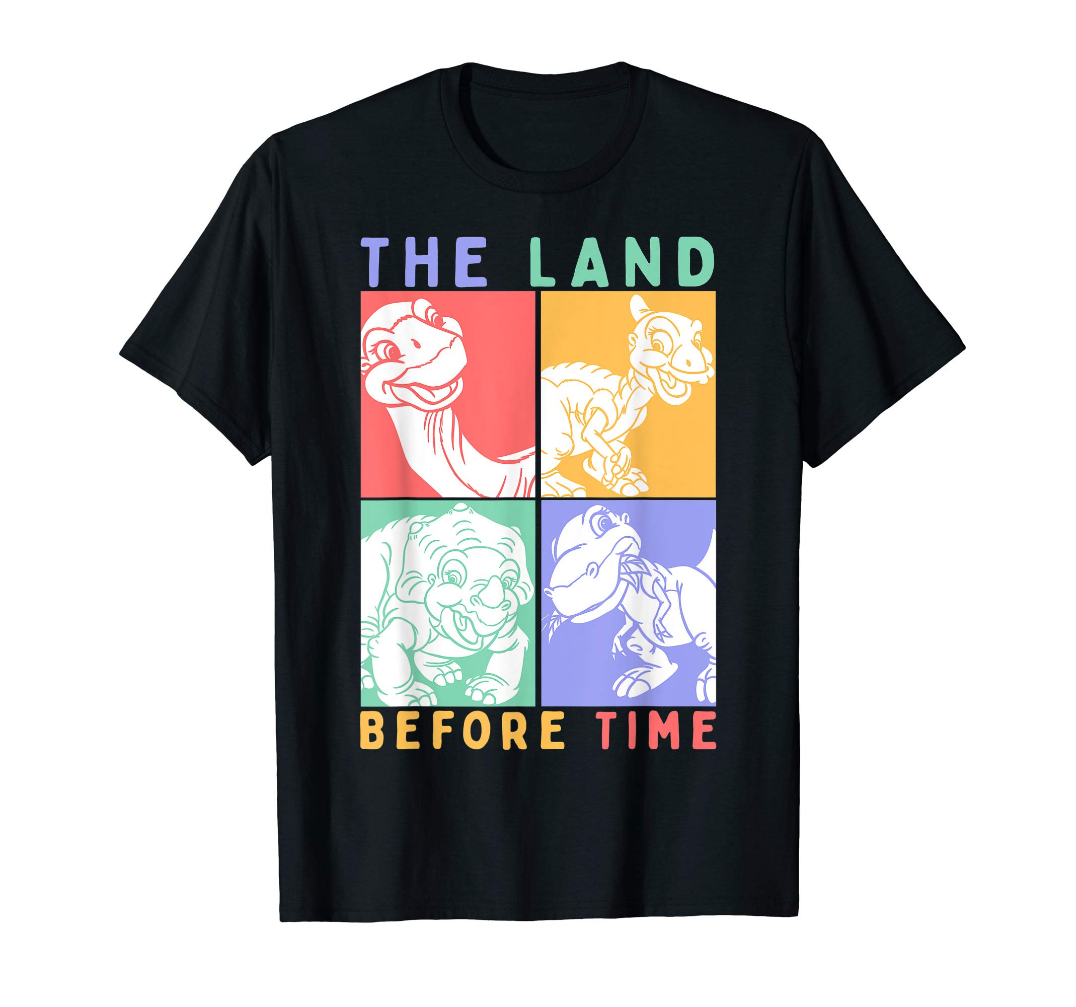 Land Before TimePastel Stacked Dinosaur Boxes T-ShirtOEKO-TEX STANDARD 100