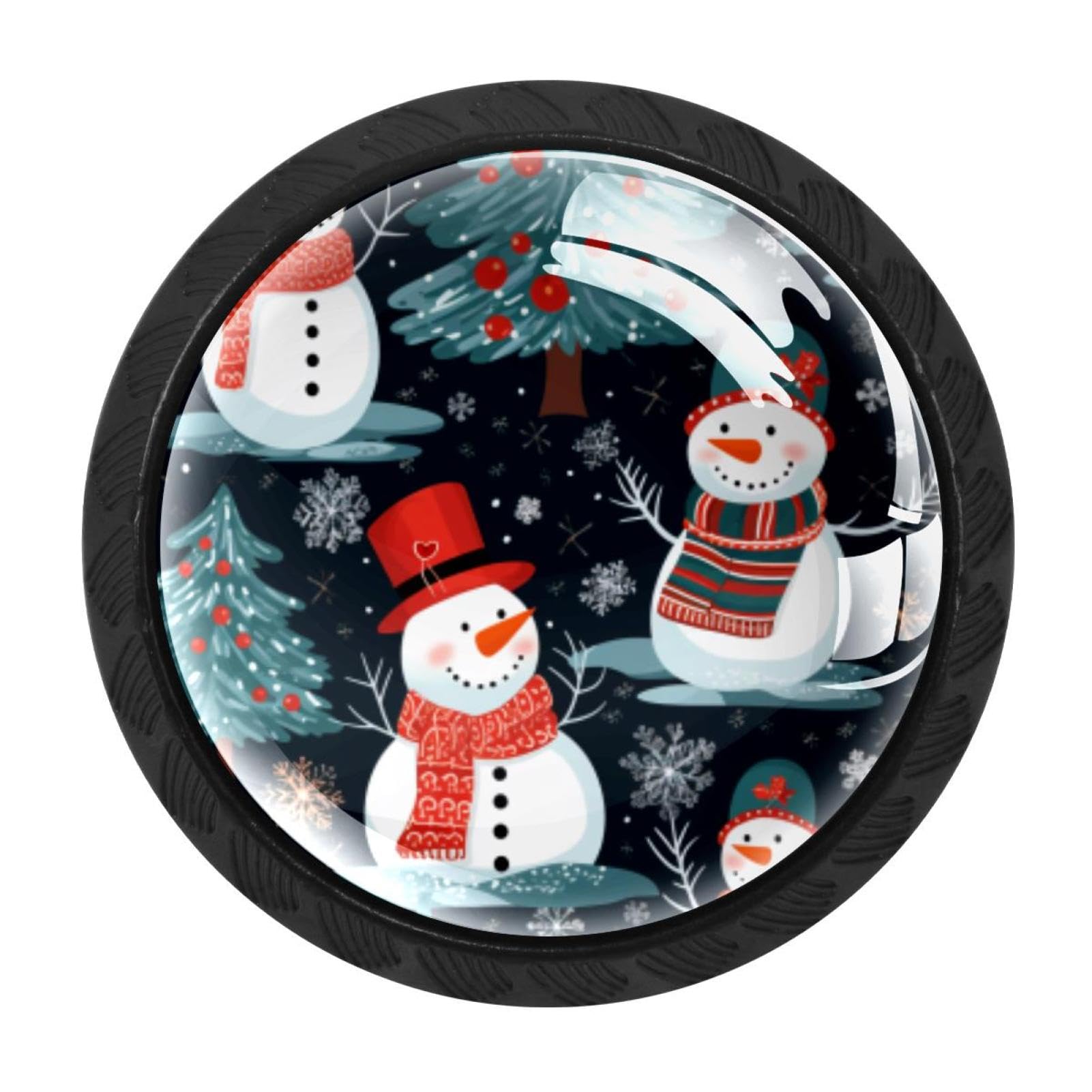 Chenzzzz Multicolored 03 4 Pack Christmas Snowman Kitchen Cabinet Knobs Drawer Knobs Door Dresser Handles For Personalized Gifts Great For Any Occasion
