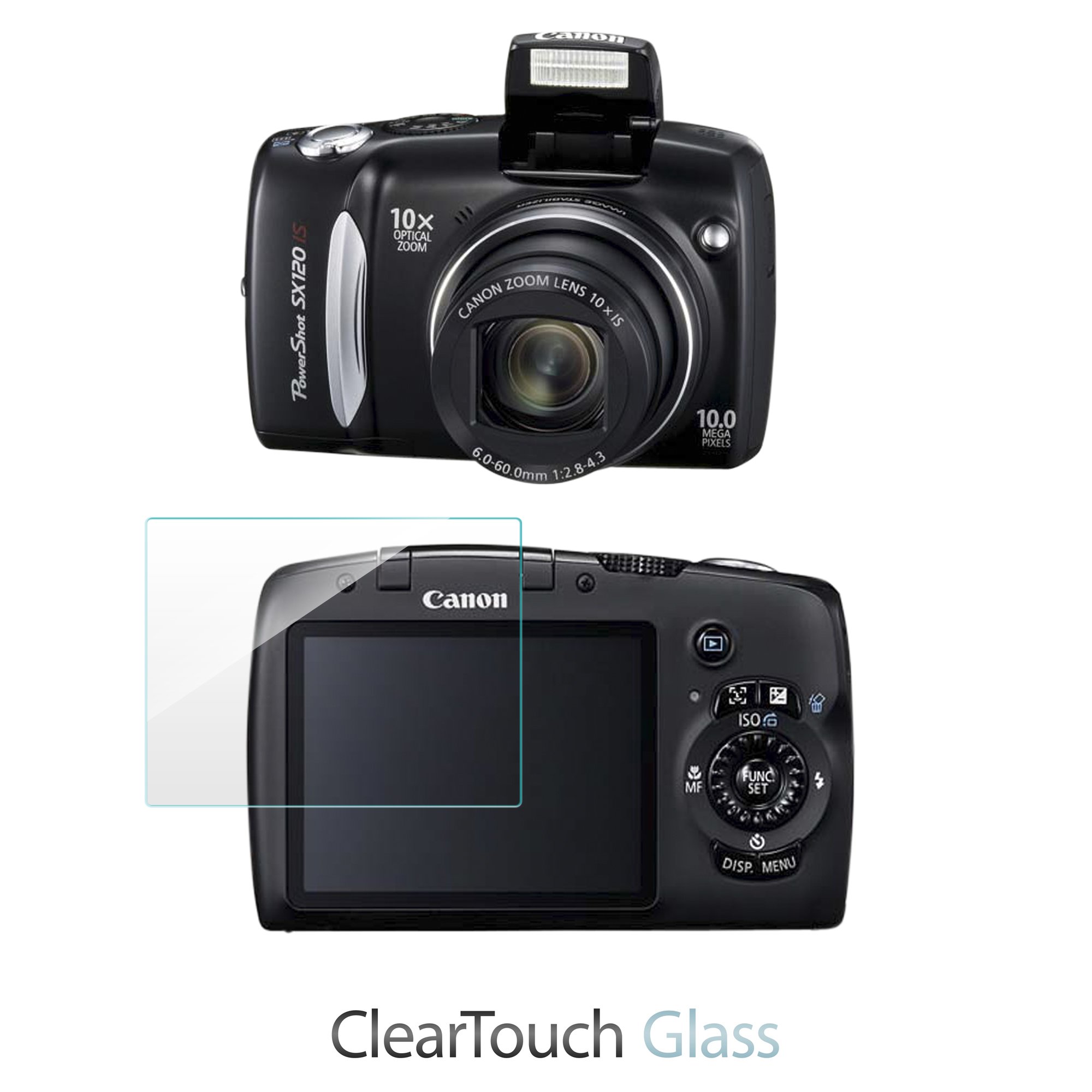 BoxWave Screen Protector Compatible with Canon PowerShot SX120 is - ClearTouch Glass, 9H Tempered Glass Screen Protection