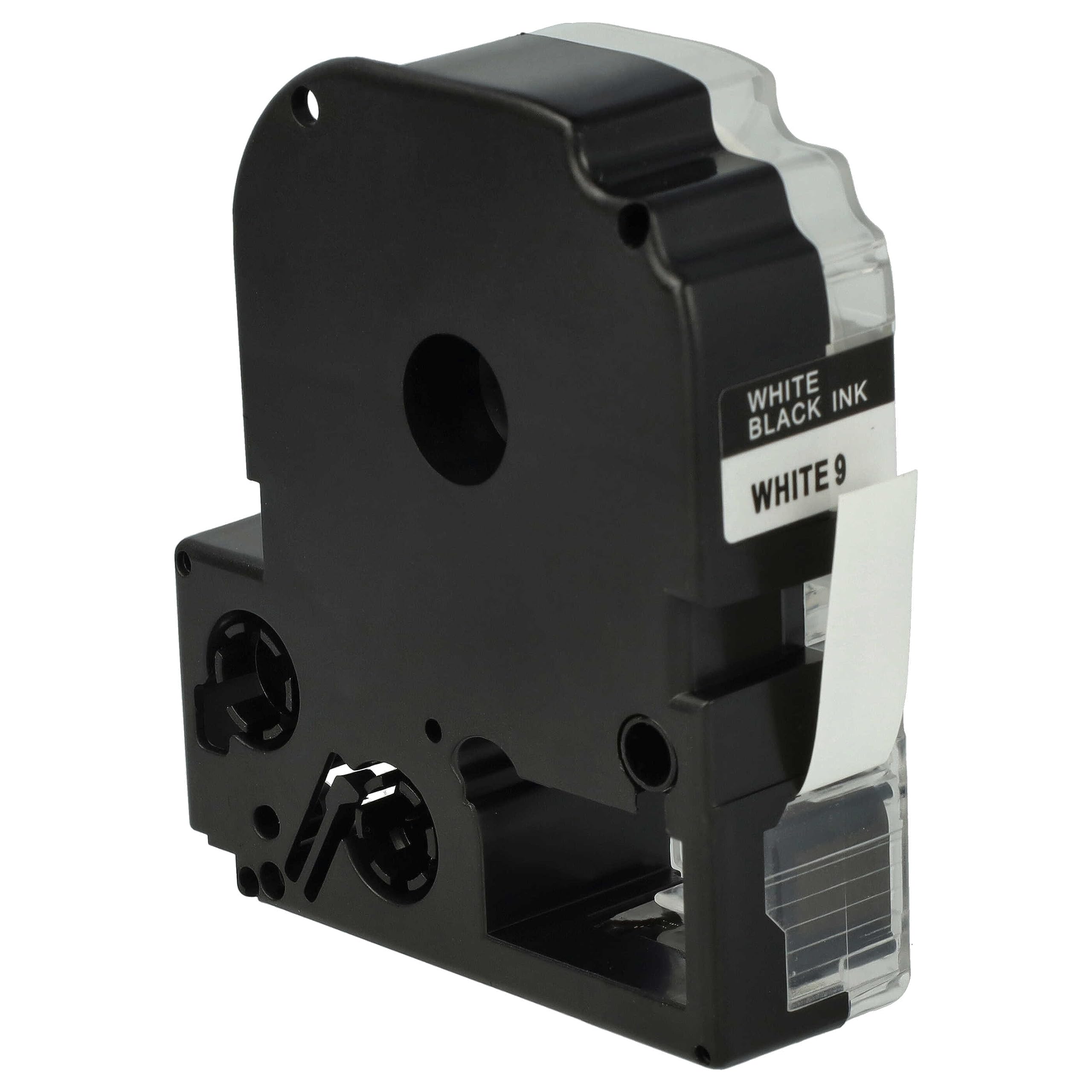 vhbw 50 x zamiennik taśmy do drukarki etykiet Epson LC-3WBN do drukarki etykiet 9 mm, czarny na białym tle