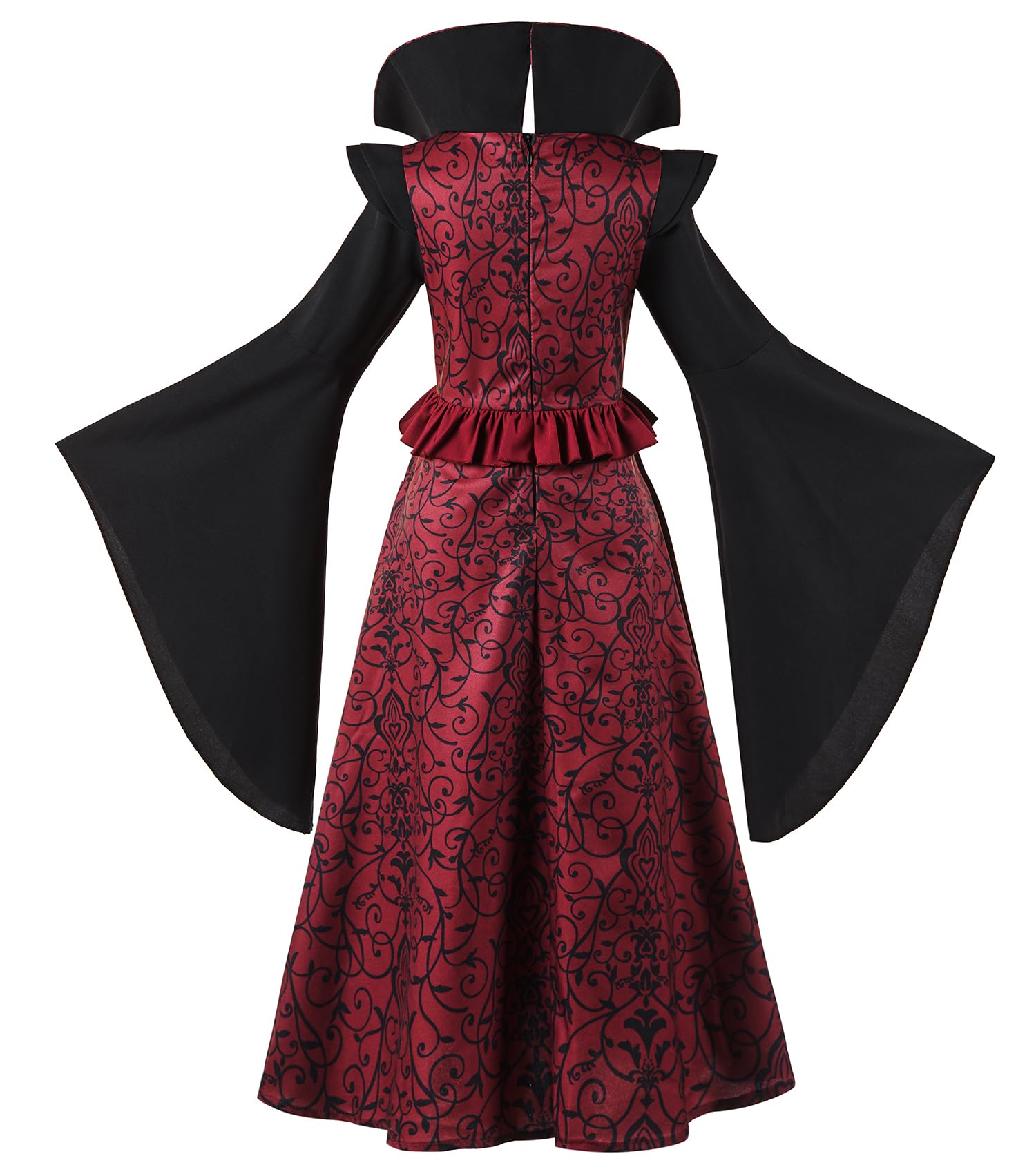 Abaowedding Costume da vampiro, per Halloween, Natale, compleanno, feste, costume gotico, carnevale, colore: rosso