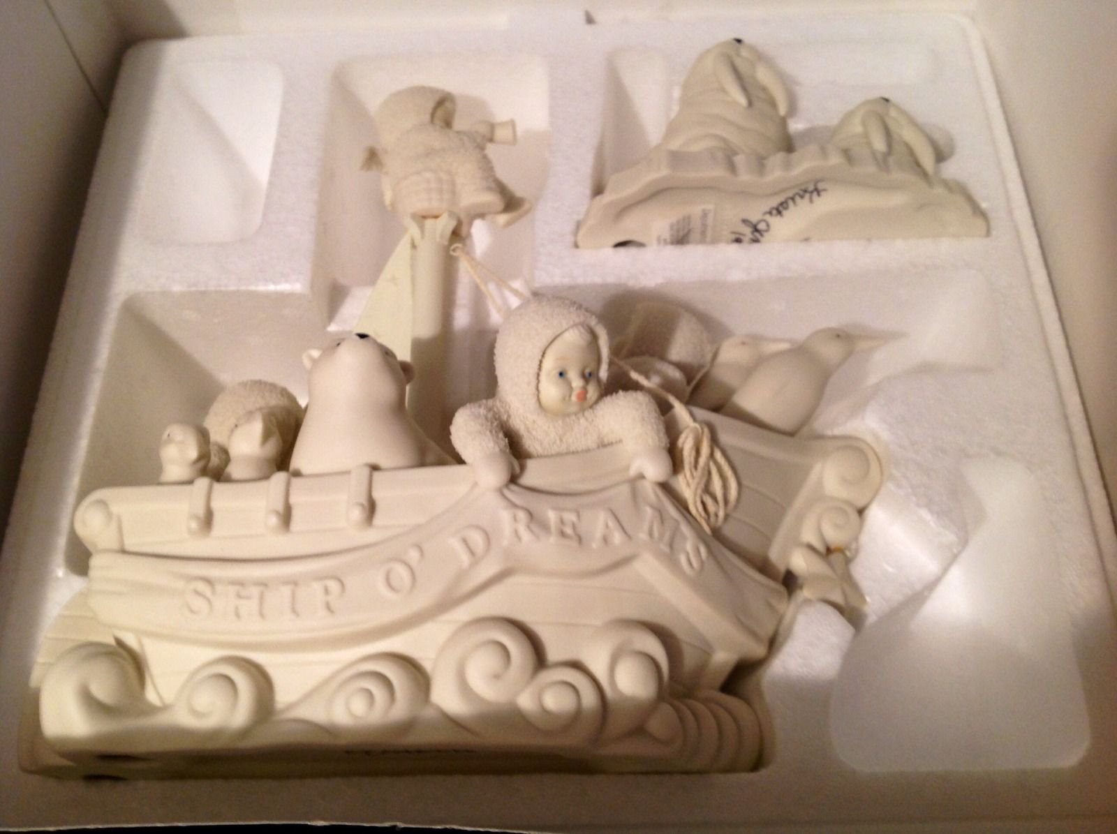 Snowbabies Bateau O'Dreams d'Artiste de Collection 1998