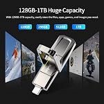 Netac 128GB Portable External USB Solid State Drive Type-c and USB 3.2 Dual Interface, up to 400MB/s for Data Storage, Expansion of Storage for Photos/Videos/Music/Files, US5