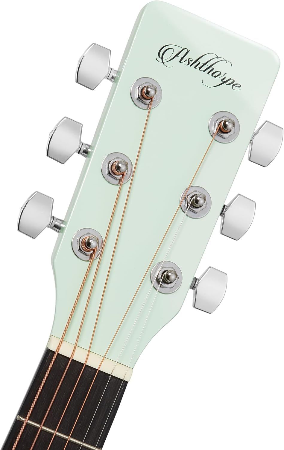 Ashthorpe Full-Size Thinline Cutaway Acoustic Electric Guitar Package with 10 Watt Amp - Mint Green