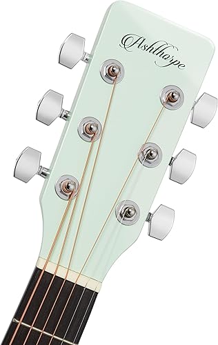 Miniatura 26 de Ashthorpe - Paquete de guitarra electroacústica estándar con diseño delgado con corte - de madera Tonewood de primera calidad Azul