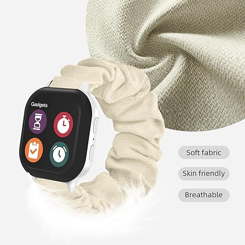 Miniatura 8 de NewJourney Paquete de 2 bandas elásticas de tela suave compatibles con Gizmo Watch 321 y Gabb Watch 321 y SyncUP para niños, bonita y elástica banda