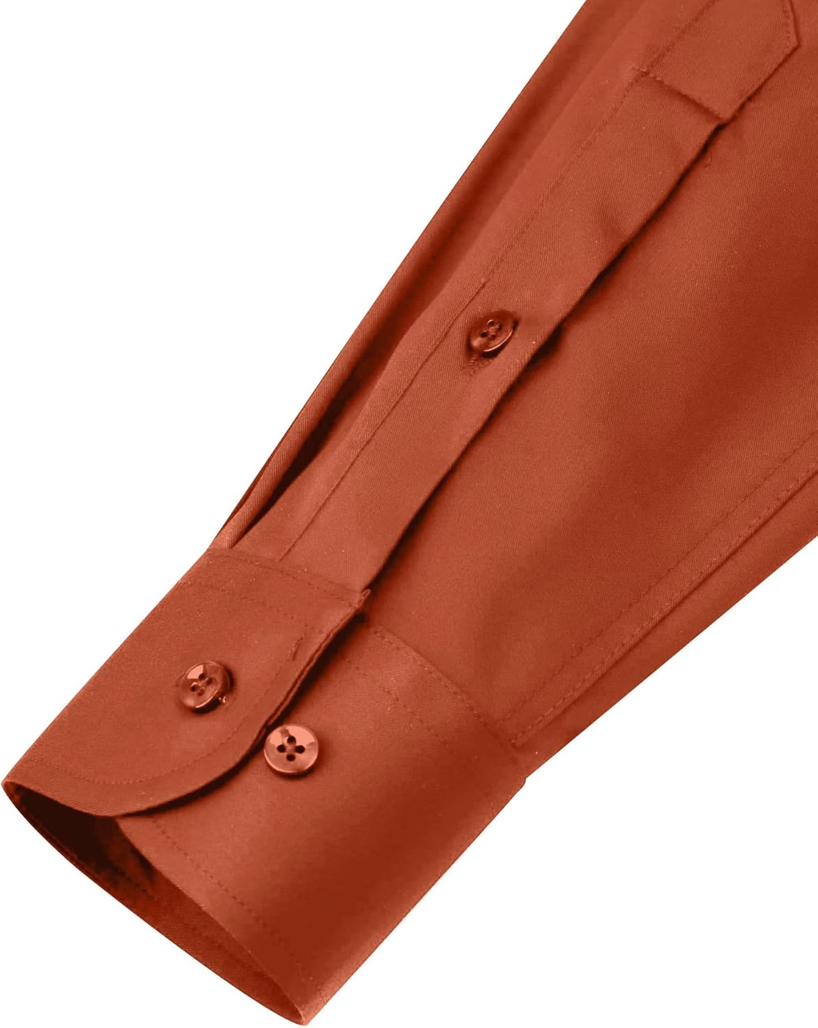 Alimens & Gentle Men's Dress Shirts Long Sleeve Wrinkle-Free Stretch Shirts Solid Formal Button Down Shirt with Pocket - Image 6