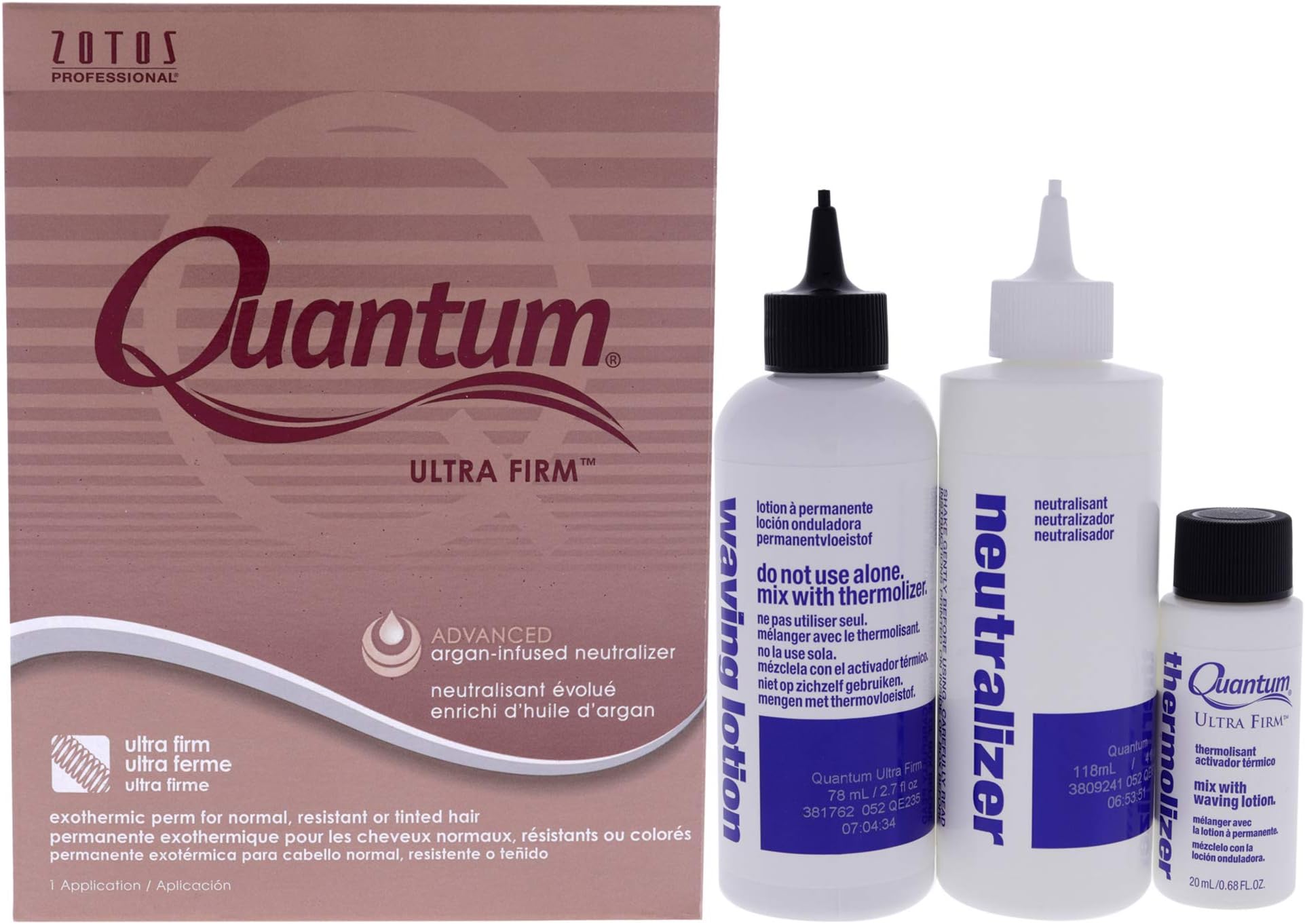 Zotos Quantum Ultra Firm Exothermic Permanent for Unisex 1 Application Treatment Gold