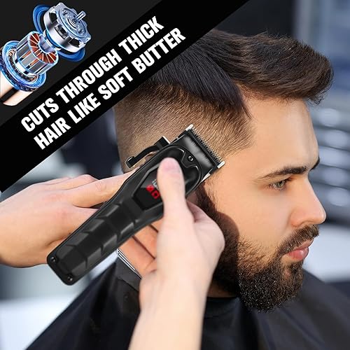 Miniatura 3 de Cortapelos para hombres, recortadora de pelo profesional, potente recortadora de barba, herramienta de aseo para cortar el cabello