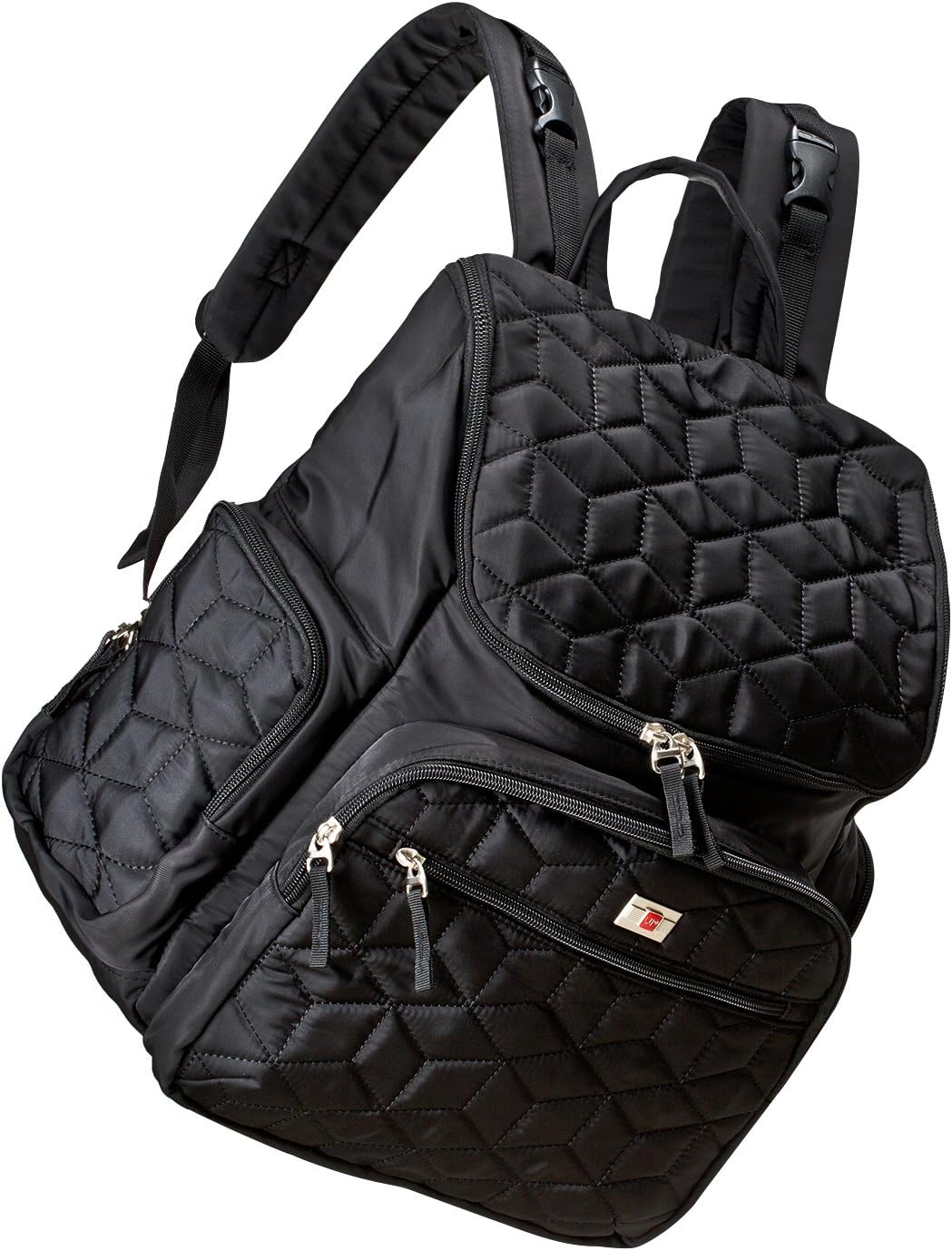 AROHA Baby Backpack Diaper Bag for Women Men with Insulated Pouch and Changing Pad for Mommy and Dad (Black)