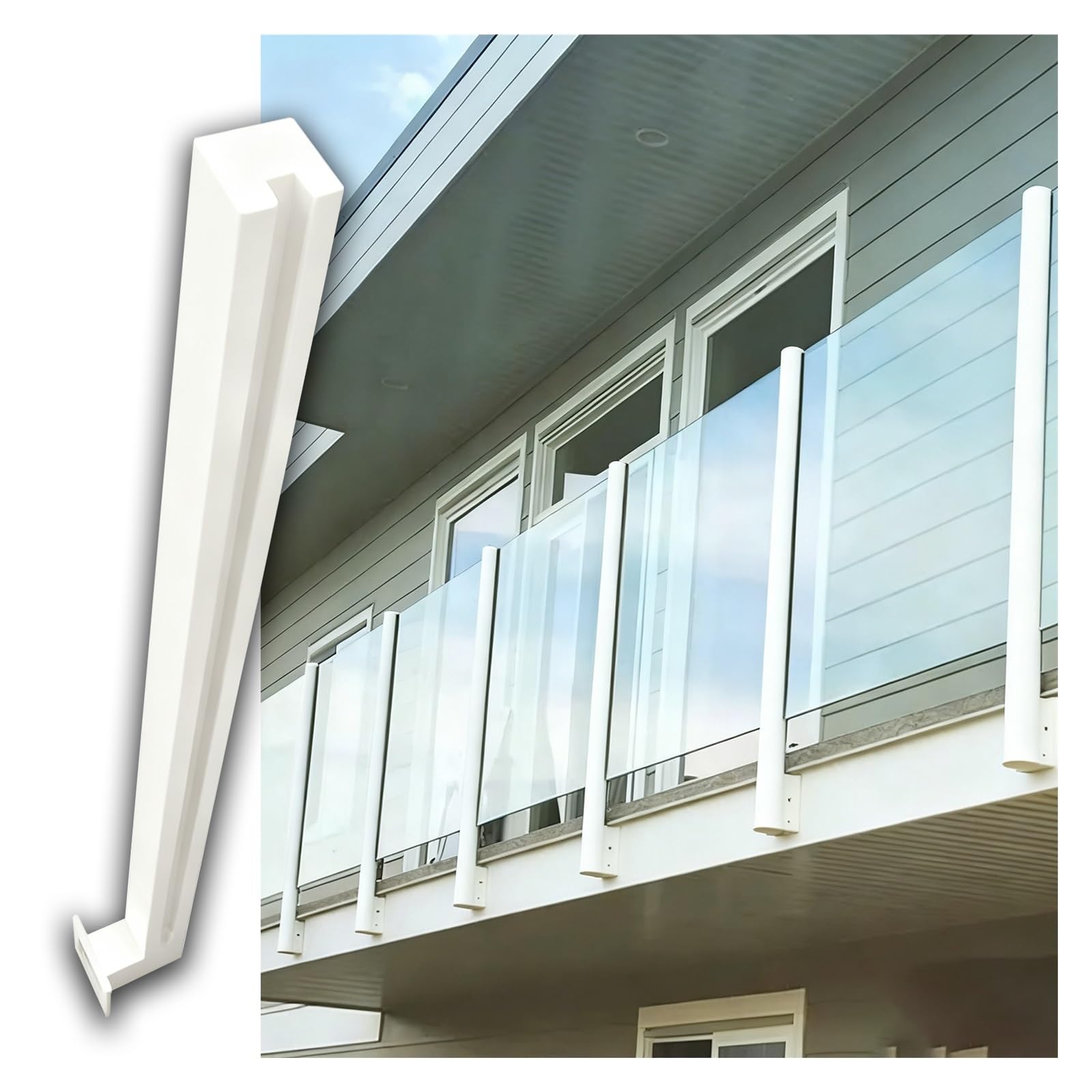 Balustrade en verre pour escaliers intérieurs et terrasses de maison