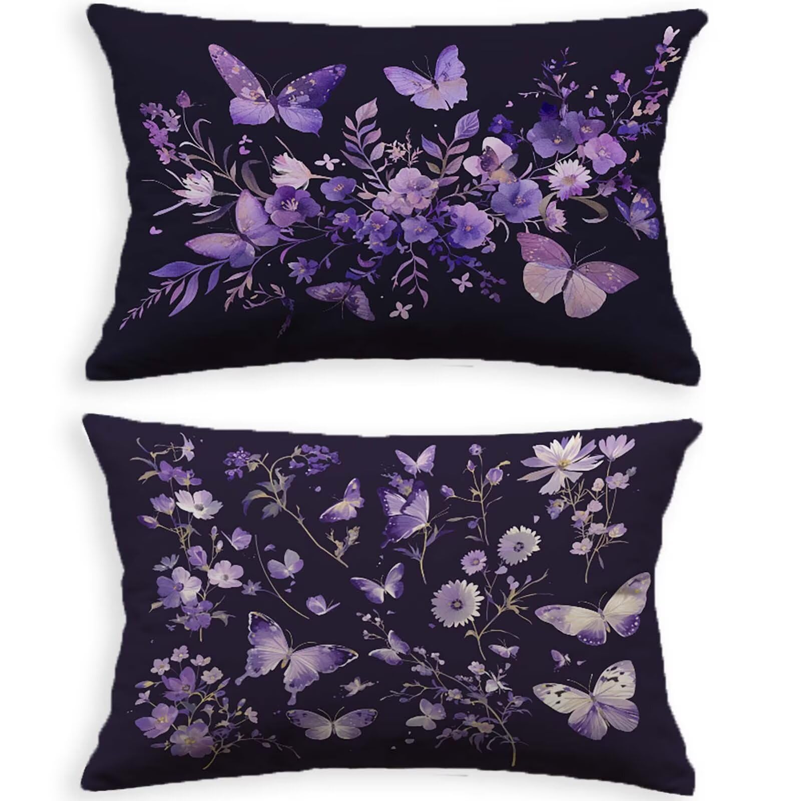 Taie Oreiller 60x90cm Velours Doux avec Fermeture Eclair Invisible Lot de 2
