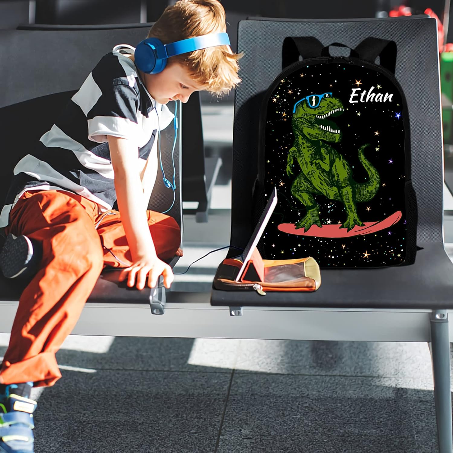 Custom Backpack for Boy Girl, Custom Personalized Text Image Backpack, Customize Laptop Backpack for Men Women, Custom 17In Casual Travel Backpack - Image 5