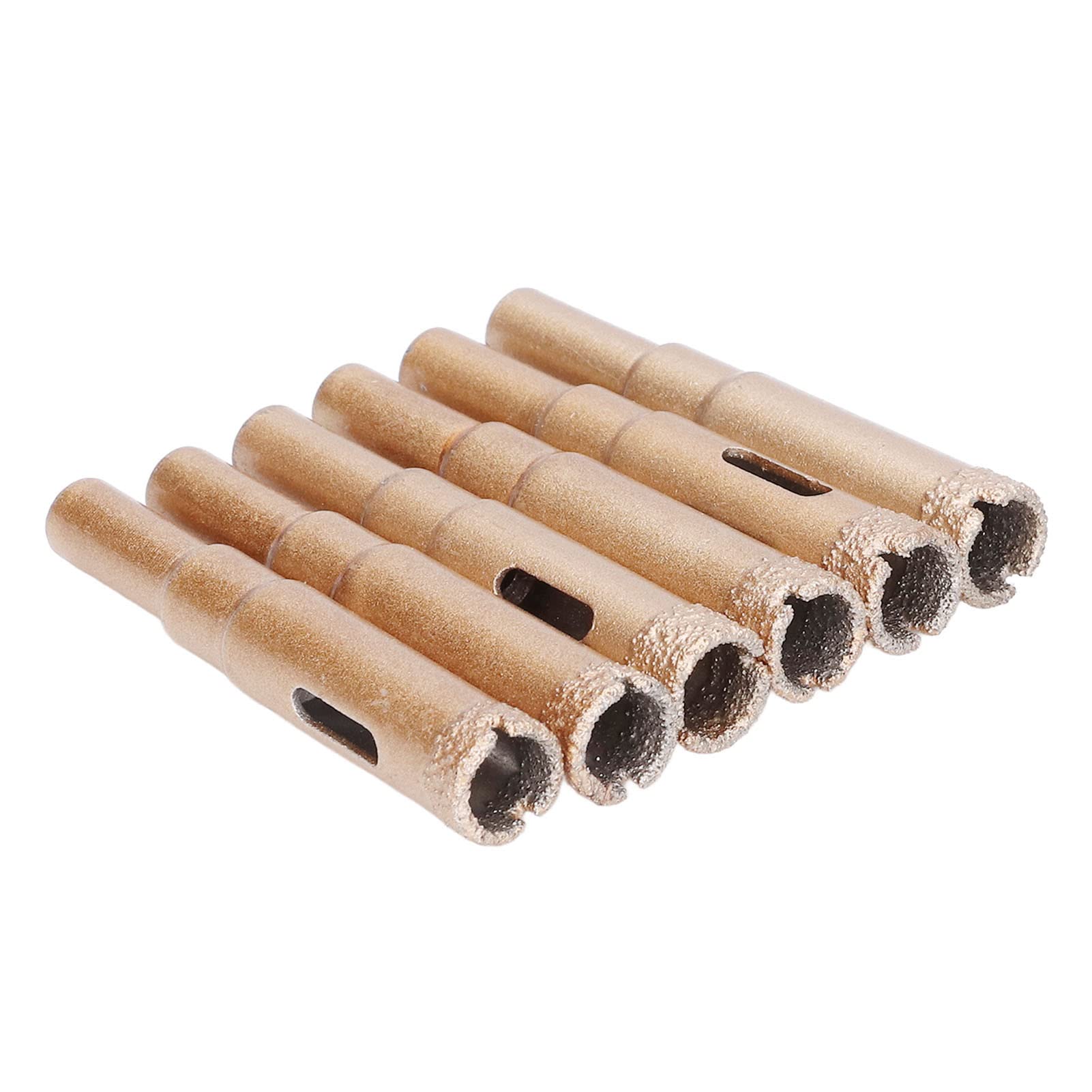 10Pcs Hole Saw Set, High Torsion Drill Bits for Glass Ceramic Tiles Marble, 12mm Diameter, Fast Drilling Speed, Integral Design, Round Handle