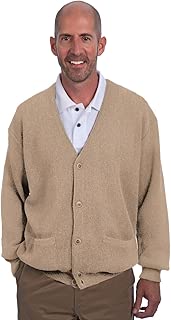 Alpaca Golf - Men's Button Down Golf Cardigan Sweater with Pockets - 100% Alpaca Wool - coolthings.us