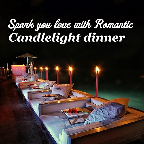 Miniatura 9 de Velas cónicas rojas de Navidad de 10 pulgadas, 12 paquetes de velas altas sin perfume sin goteo para cena, fiesta de boda en el hogar, 8 horas de