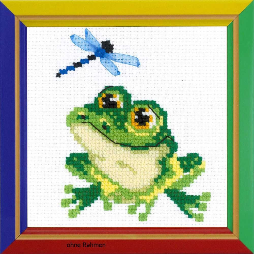 Riolis Green Cross Stitch Kit - Hb-159 - Happy Bee Little Frog