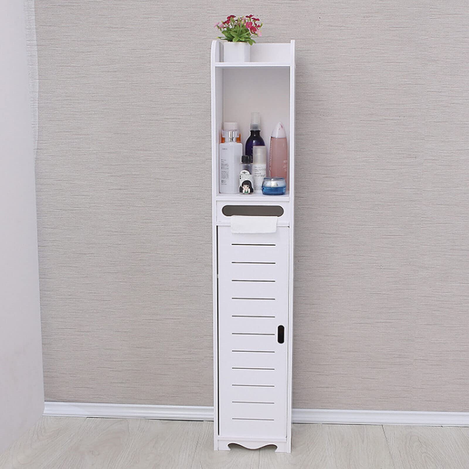 Armadietto Salvaspazio Per WC E Bagno – 80x20x20 Cm, Ripiani Regolabili, Facile Montaggio, Bianco