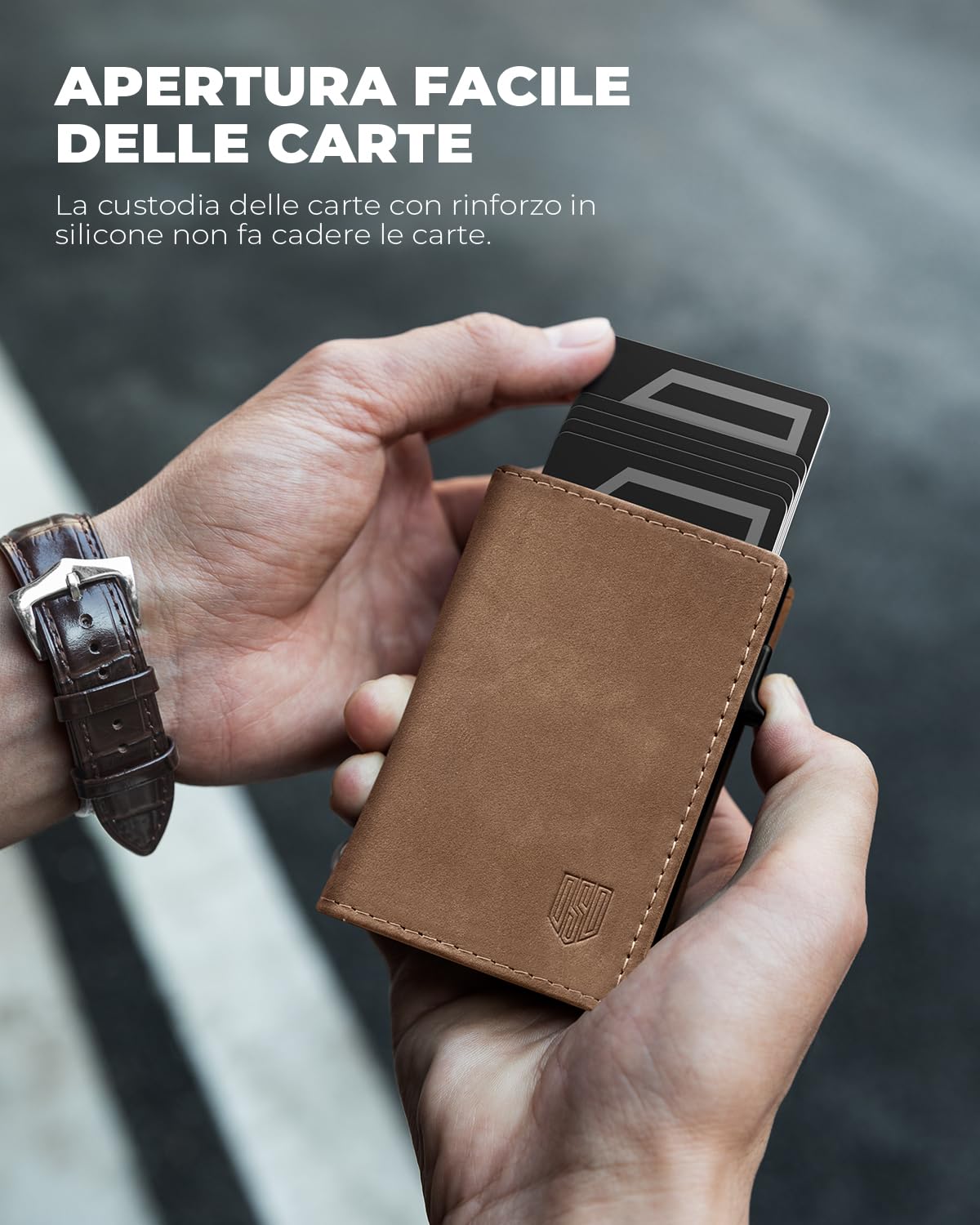 DODENSHA MagSnap moero portafoglio I portafoglio uomo piccolo I porta carte di credito uomo 10+ Karten I portatessere uomo tascabile I Protezione RFID I 12.5x10x3.5 centimeters