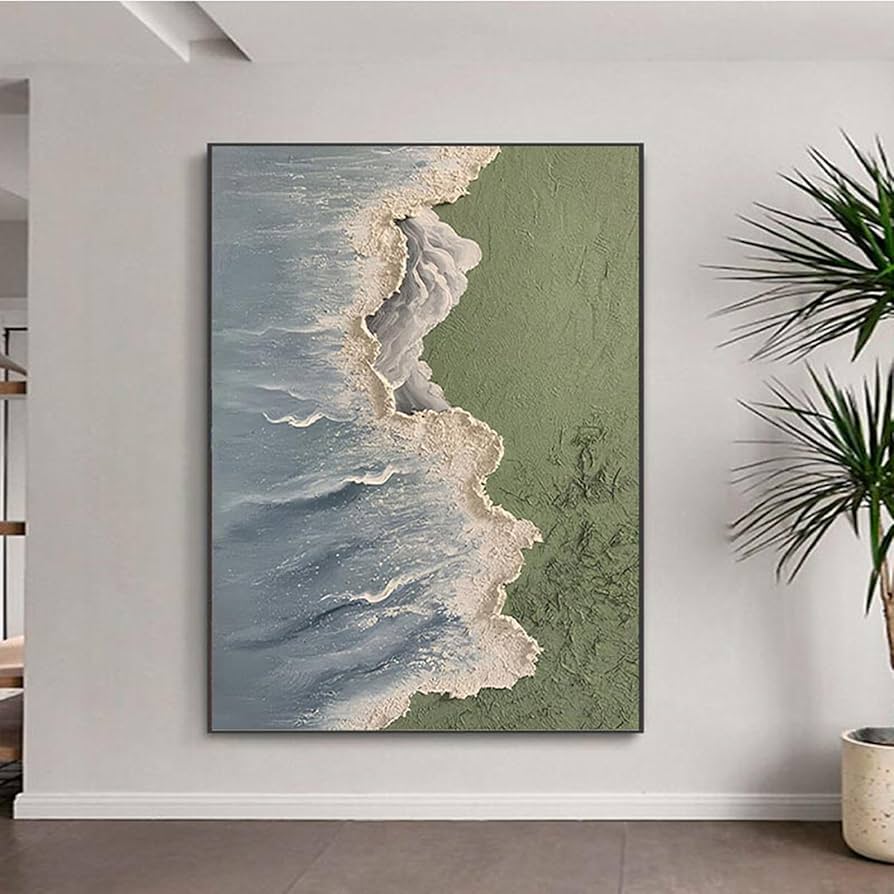 自然の風景 ミニマリストのモダンな手描きの風景油絵 自然の風景 ミニマリストのモダンな手描きの風景油絵