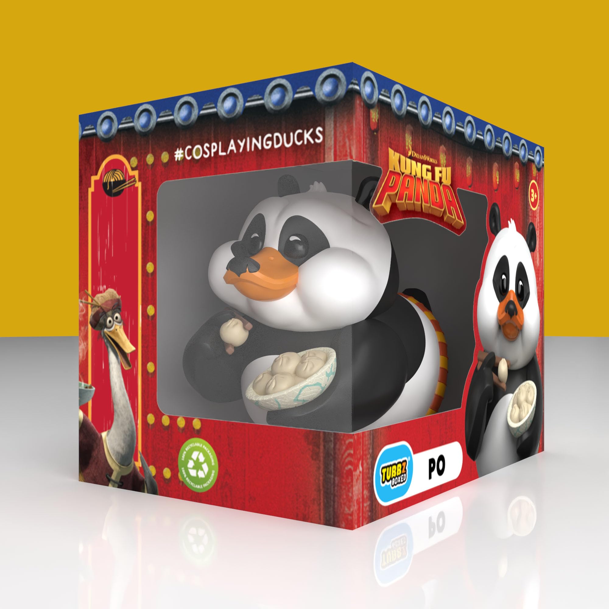 TUBBZ Boxed Edition: Kung Fu Panda - Po Cosplaying Rubber Duck Vinyl Figure, Po (Boxed) - Image 2