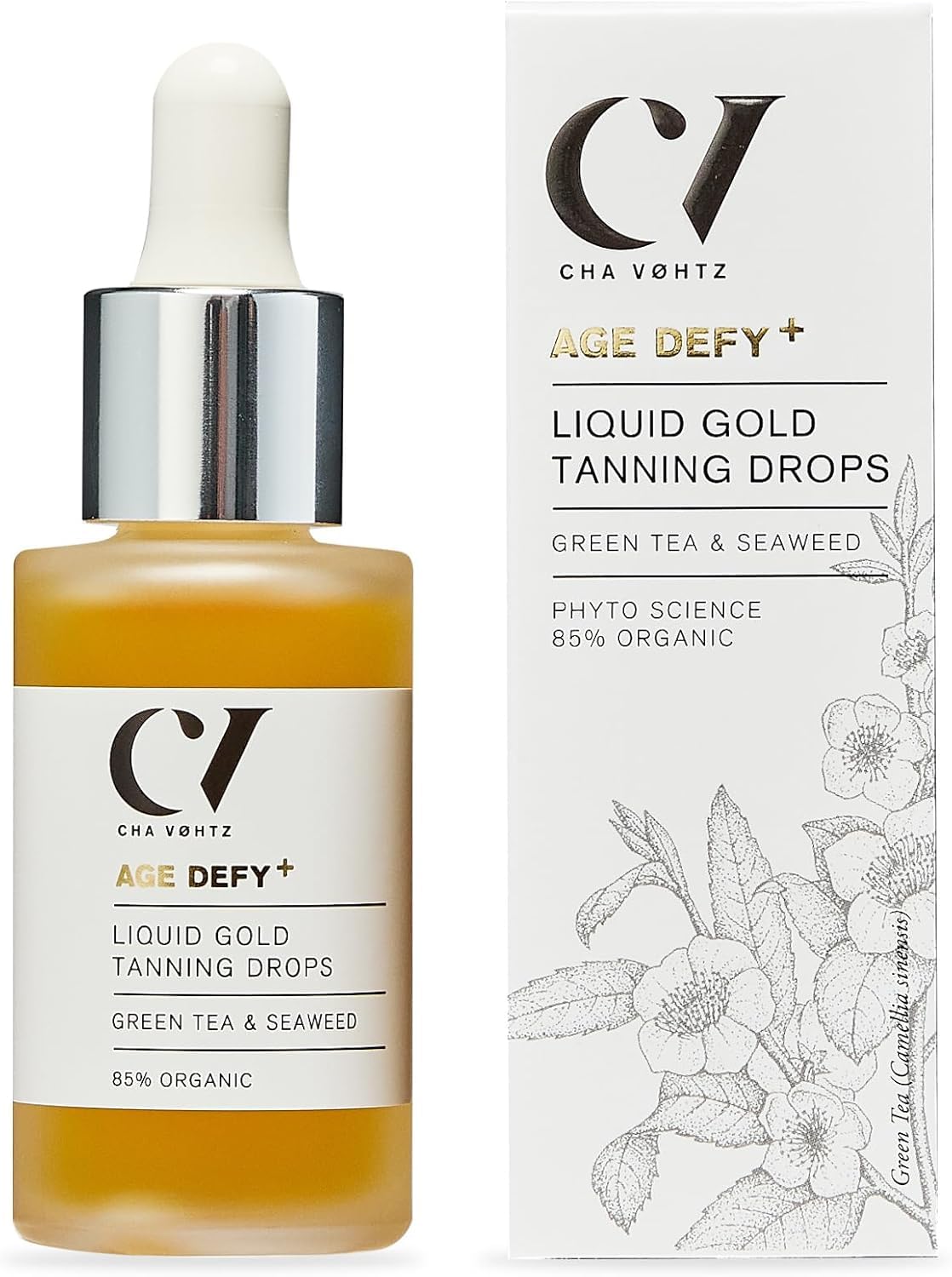 Green People Age Defy+ Gocce Abbronzanti Liquid Gold, 30ml | Autoabbronzante, senza Parabeni, Vegano, Gocce Abbronzanti Biologiche, Bagliore Dorato, Alga, Tè Verde e Tara