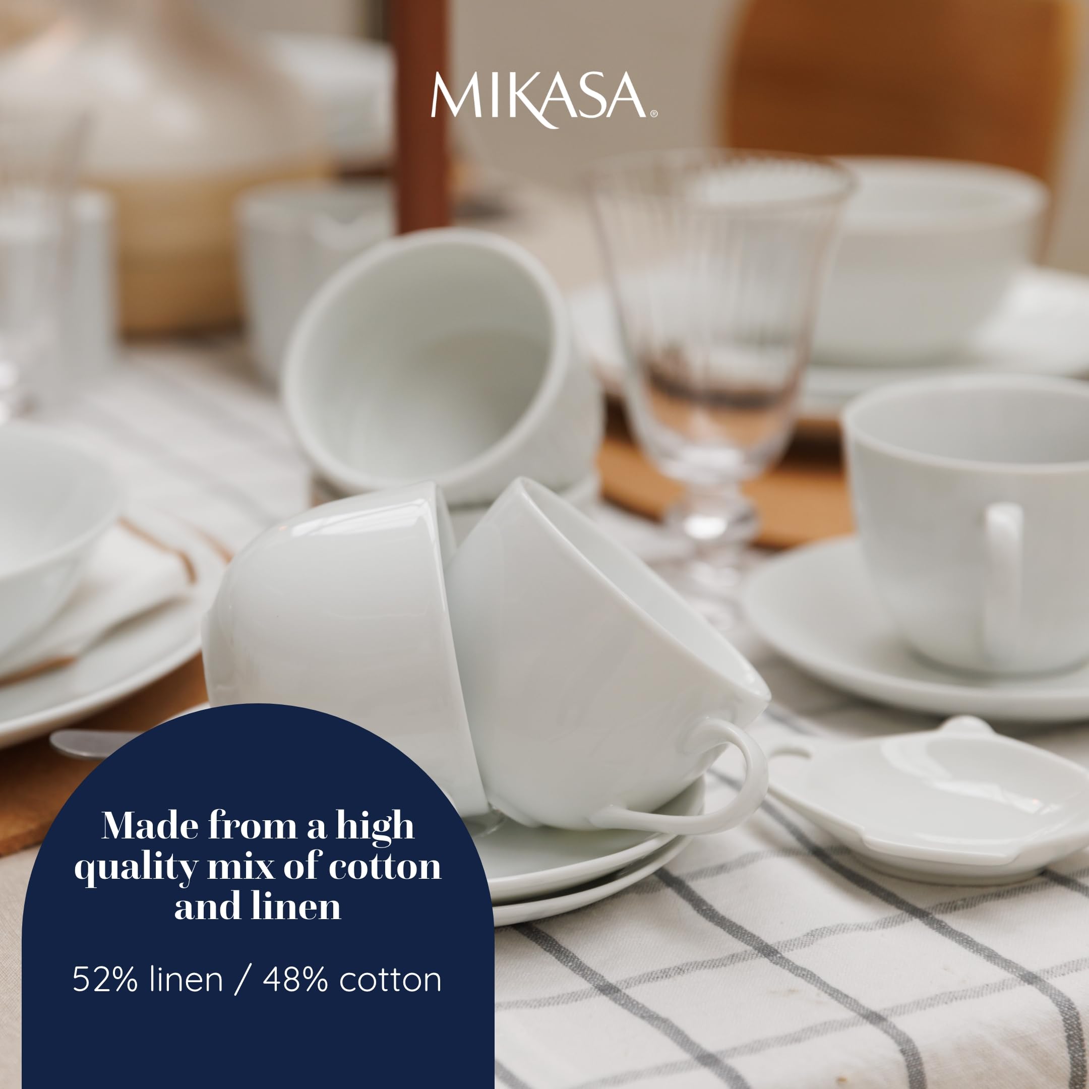 Mikasa Navy Stripe Cotton / Linen-Blend Dining Table Runner, 230 X 34cm | BIG W - View #4