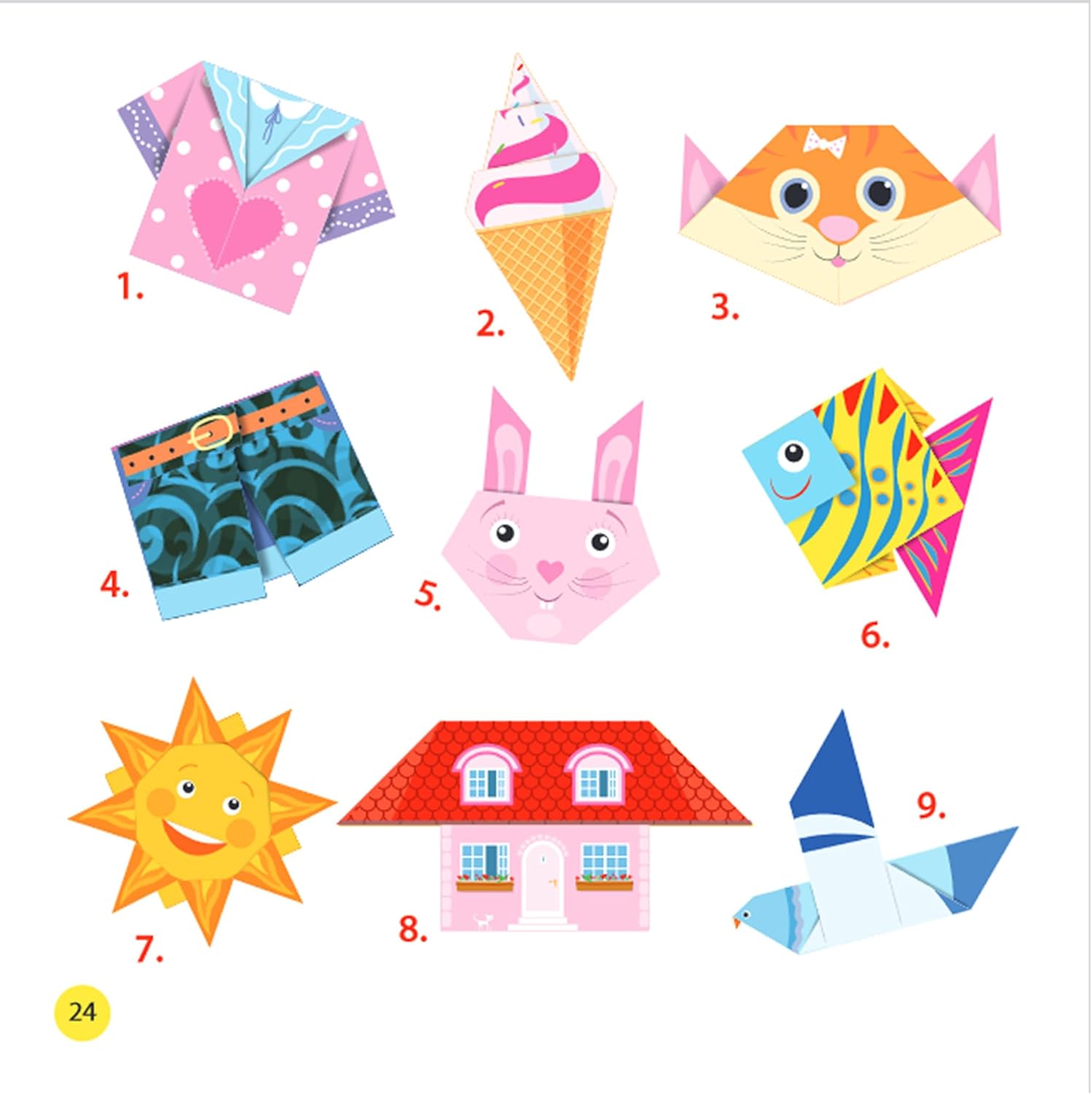 Alexander Mon Premier Origami – Dress and Animals – Creative Origami Kit 16 Models – Children's Manual Activity from 6 Years