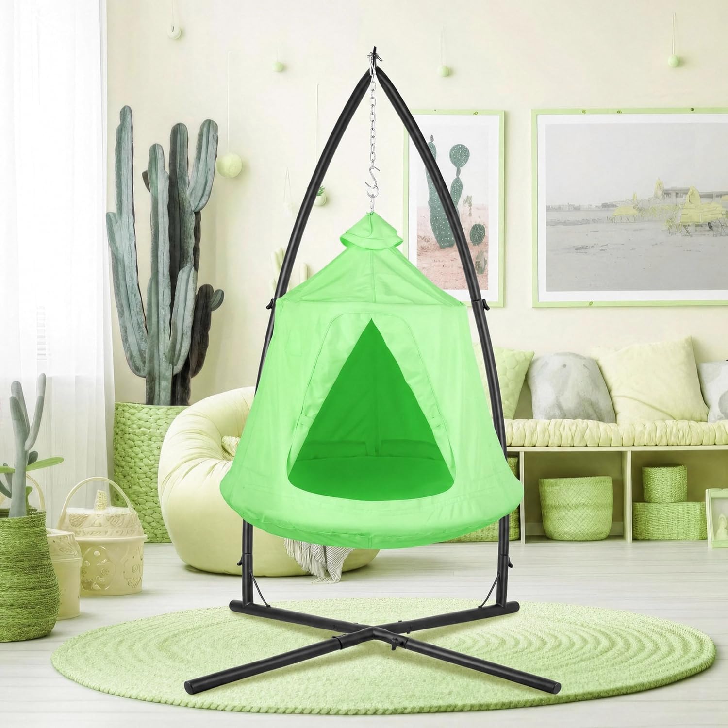 Amazon.com : Arlopu Hanging Hammock X-Stand w/Tree Tent, Swing