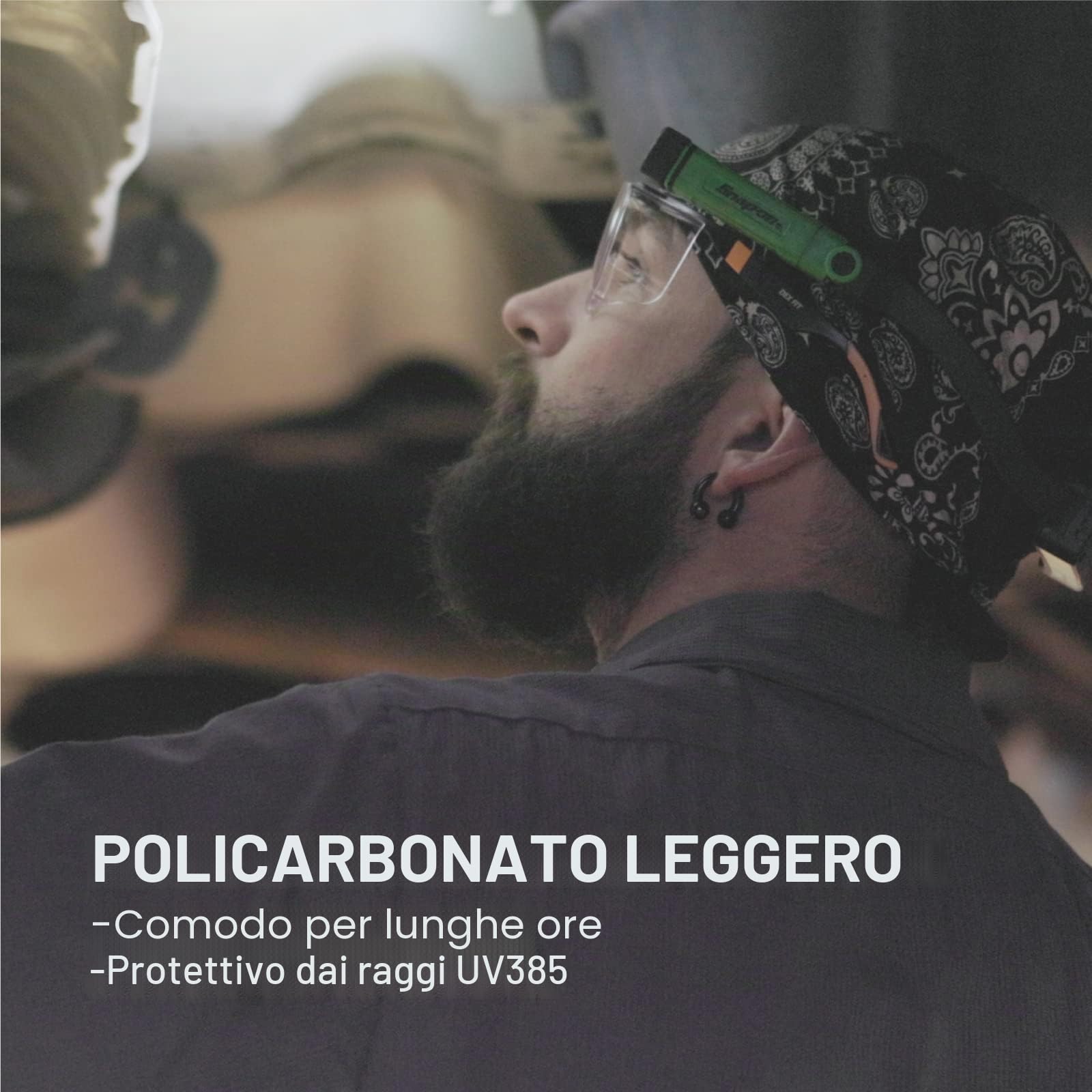 DEX FIT Occhiali SG210 sopra gli occhiali - Anti-appannamento & Anti-graffio Z87.1, Aste regolabili, Protezioni laterali, Protezione UV, Lenti trasparenti, Uomo & Donna; Nero & Arancione, 6 pz