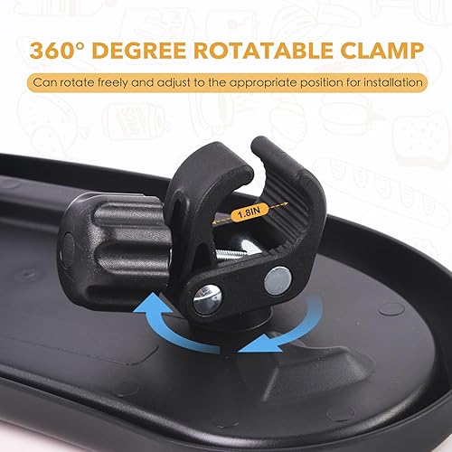 Miniatura 6 de Bandeja de aperitivos compatible con Mockingbird, Nuna, Evenflo Stroller, bandeja ajustable para cochecito con soporte para tazas y soporte para