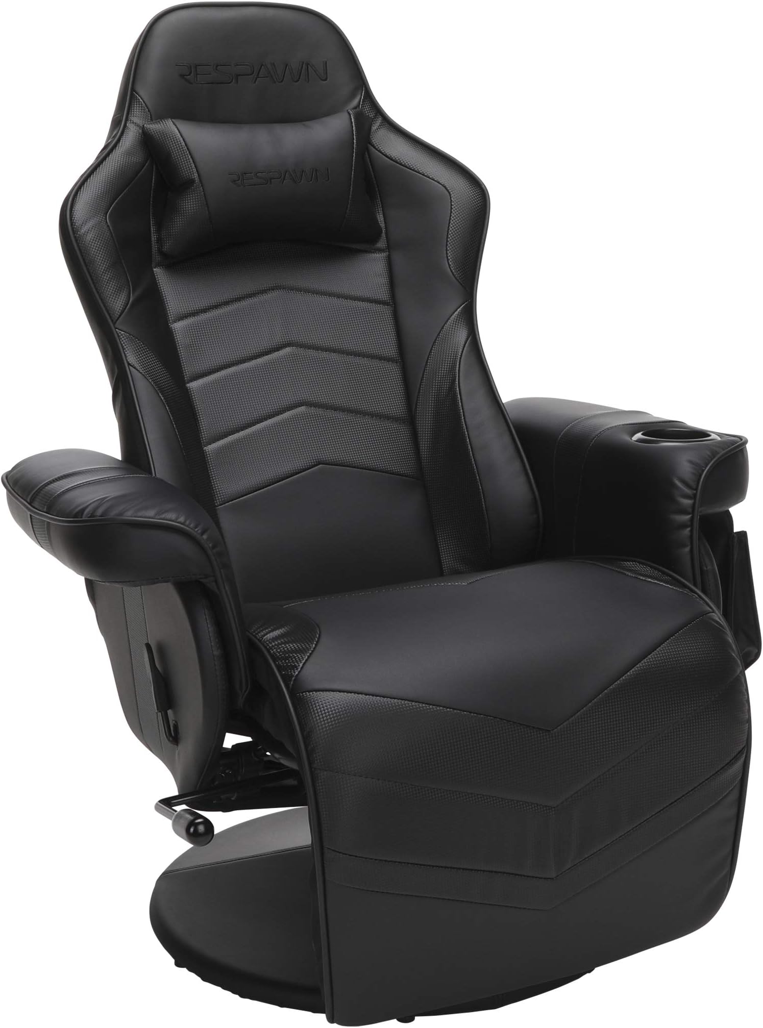 RESPAWN RSP-900 Racing Style, Reclining Gaming Chair, 35.04" - 51.18" D x 30.71" W x 37.01" - 44.88" H, Black