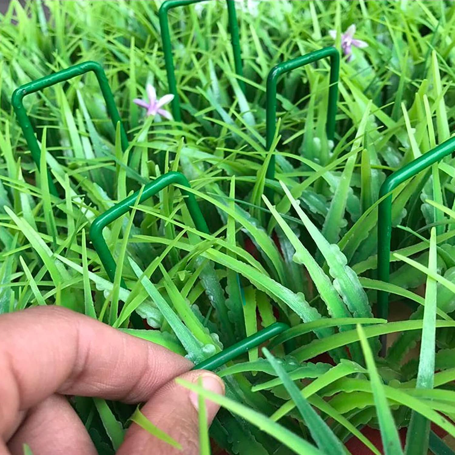 Piquets De Jardin En U En Acier Galvanisé - Lot De 10 - Pour Membrane Anti-mauvaises Herbes, Gazon Artificiel, Filets - Dimensions 3 Mm X 150 Mm - 7