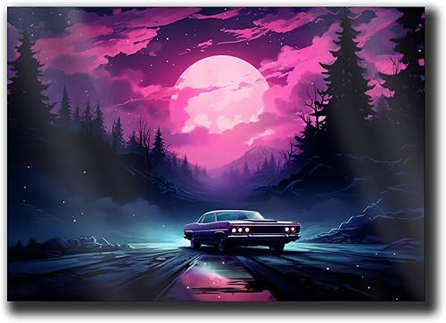 Miniatura 1 de Unique Synthwave Style Retro Art, 80s style art, framed poster print, guest room art, cool living room art, Wall Art poster, poster