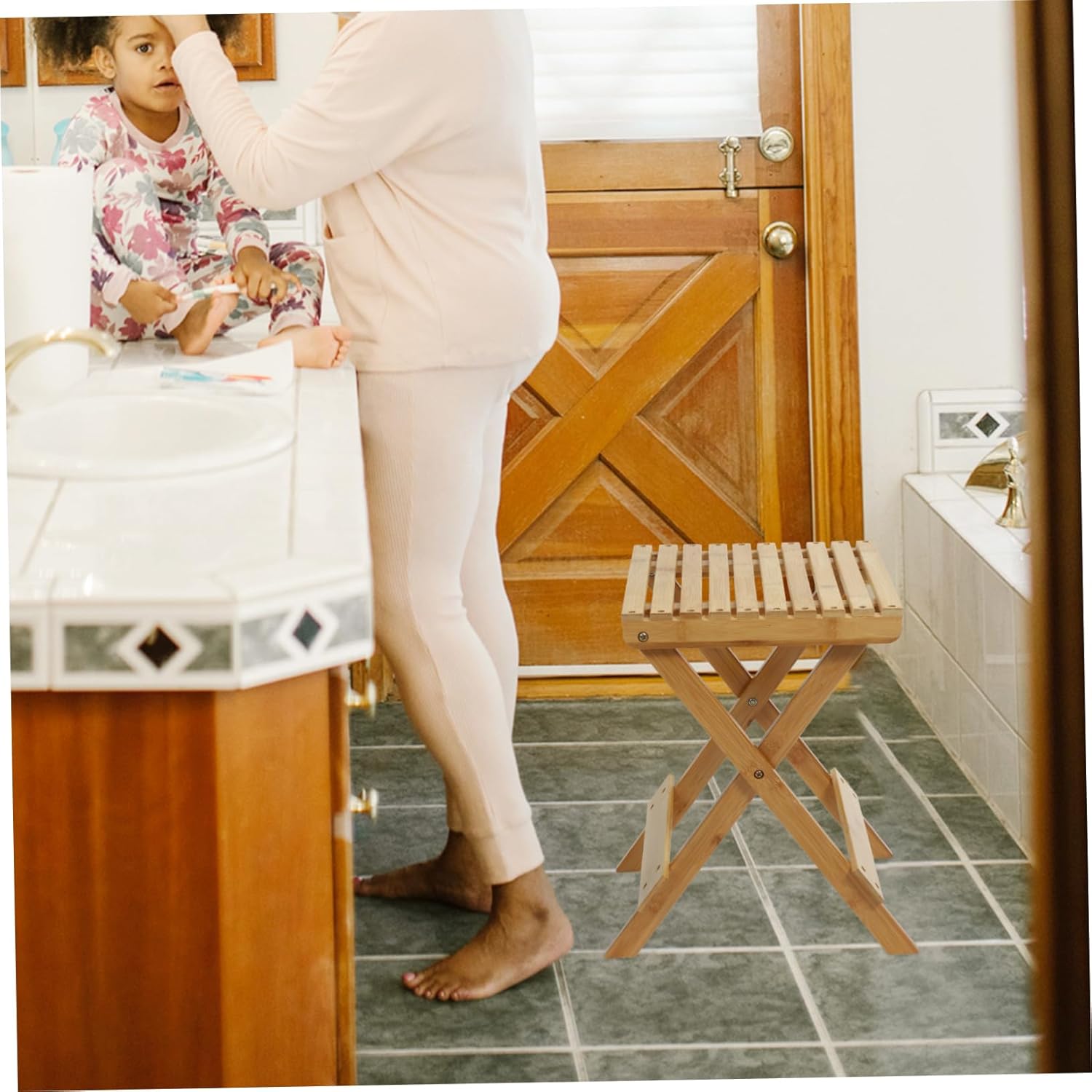 Ciieeo Portable Small Stool for Compact Folding Foot Stool for Bathroom Bedroom and Home Use Easy to Clean and Non Slip Design Lightweight and Reusable Step Stool