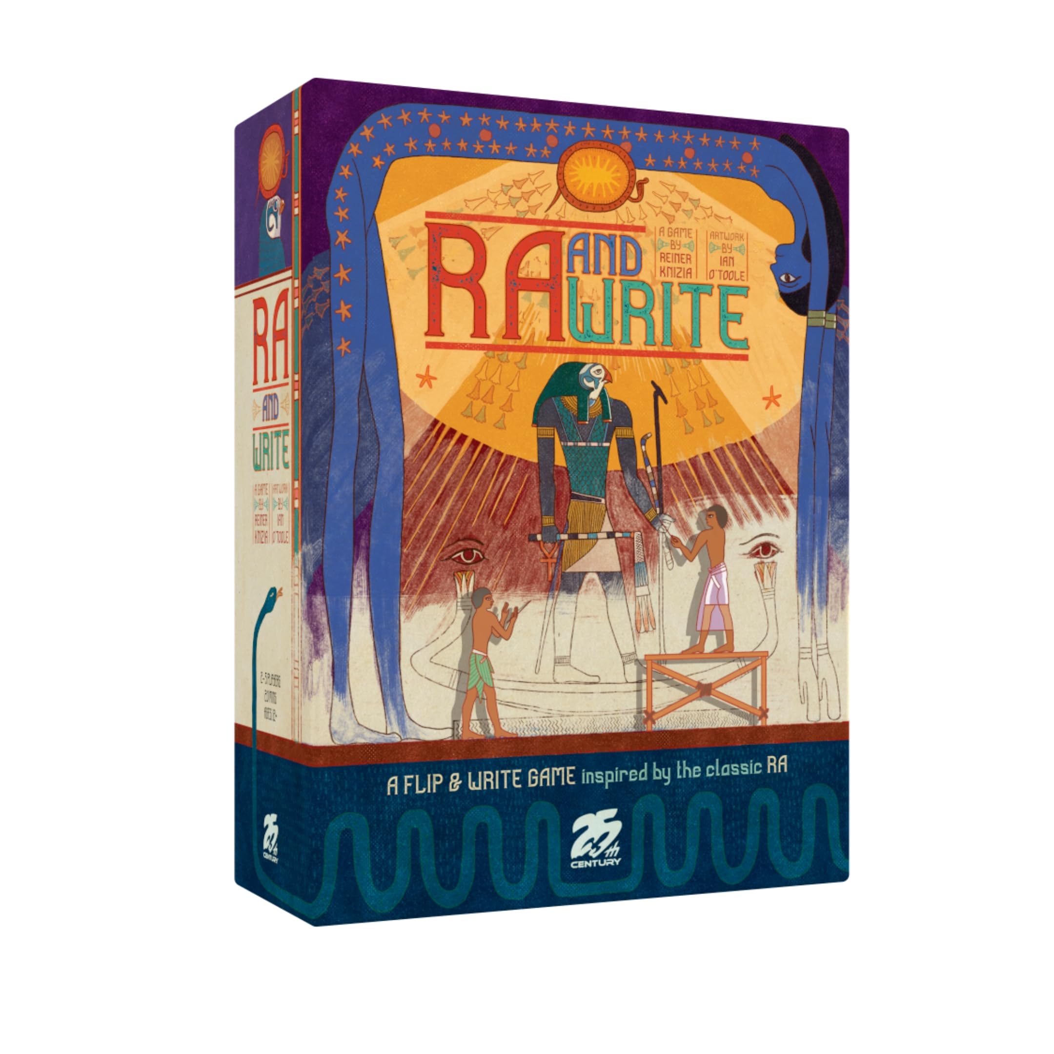 Ra and Write - Jeu de stratégie Flip-and-Write par Reiner Knizia & 25th Century Games | À partir de 12 Ans | 2 à 5 Joueurs | 30 à 45 Minutes