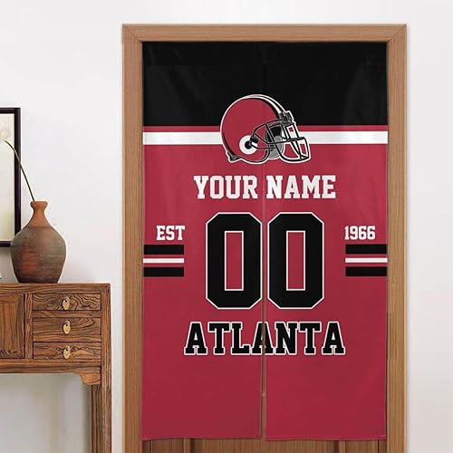 Atlanta - Cortinas para puerta, panel de cortina personalizado con número de nombre, cortina japonesa personalizada para dormitorio, divisor de