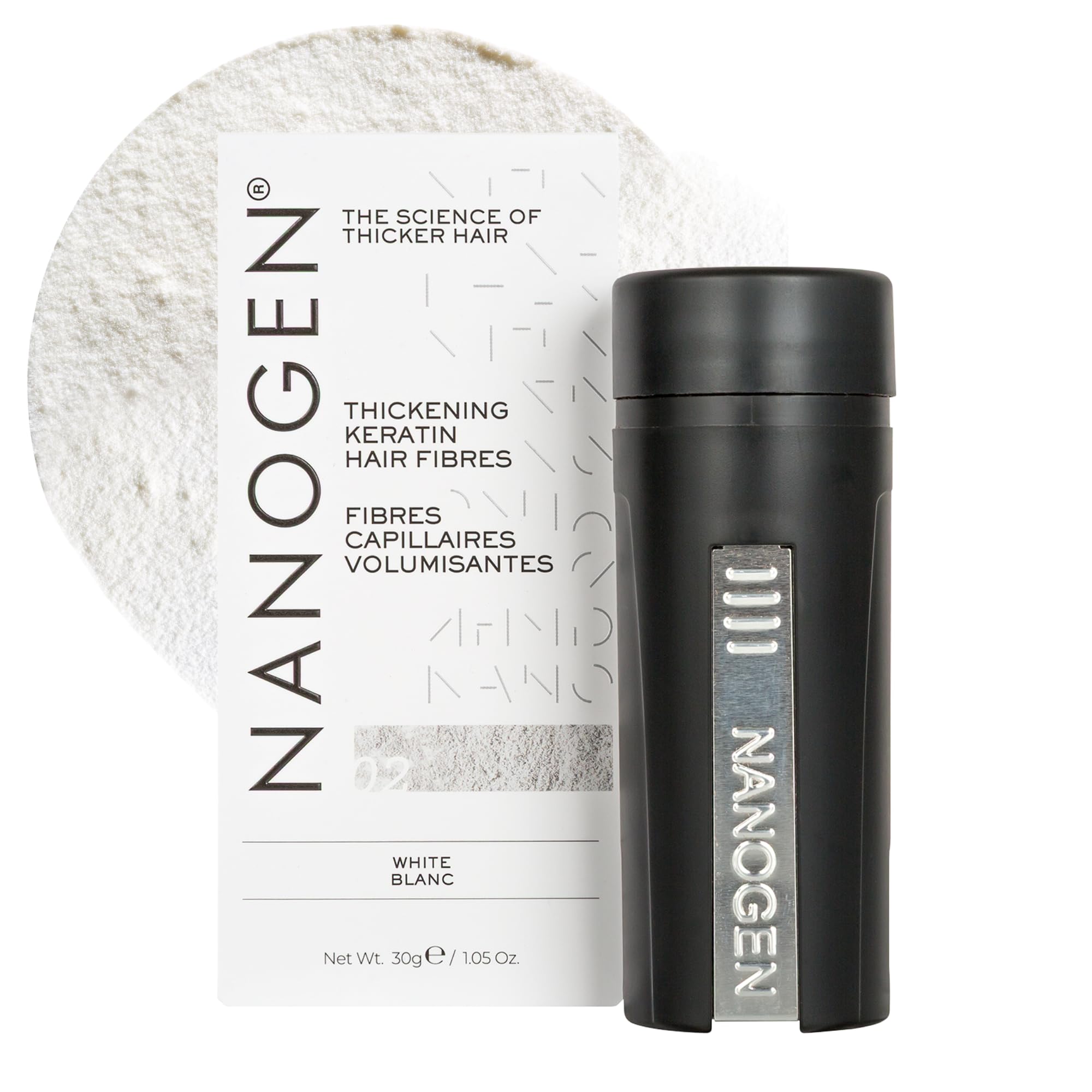 Nanogen Hair Fibres White, Root Touch Up, 30g
