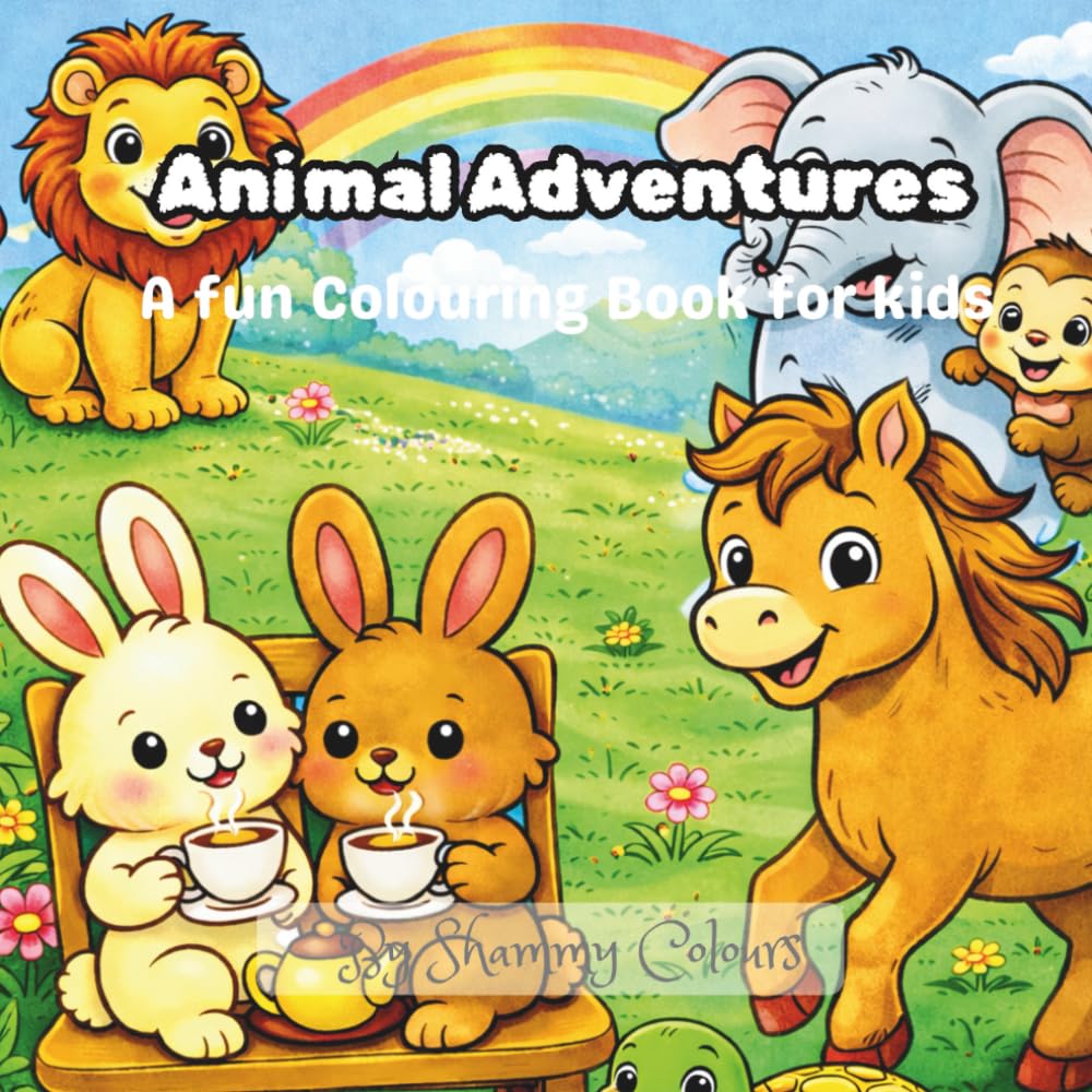 Animal Adventures: A fun Colouring book for kids