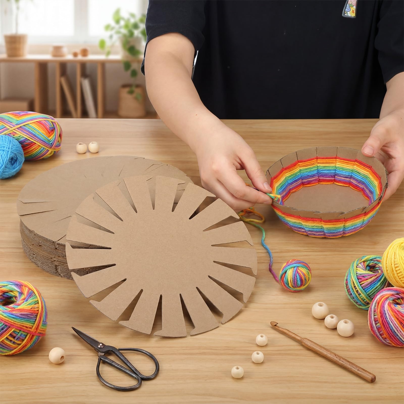 Sabary Kit di 36 basi per tessitura per cesti, 22,9 cm, per fai da te, per progetti artistici e artigianali, cesti pasquali attività
