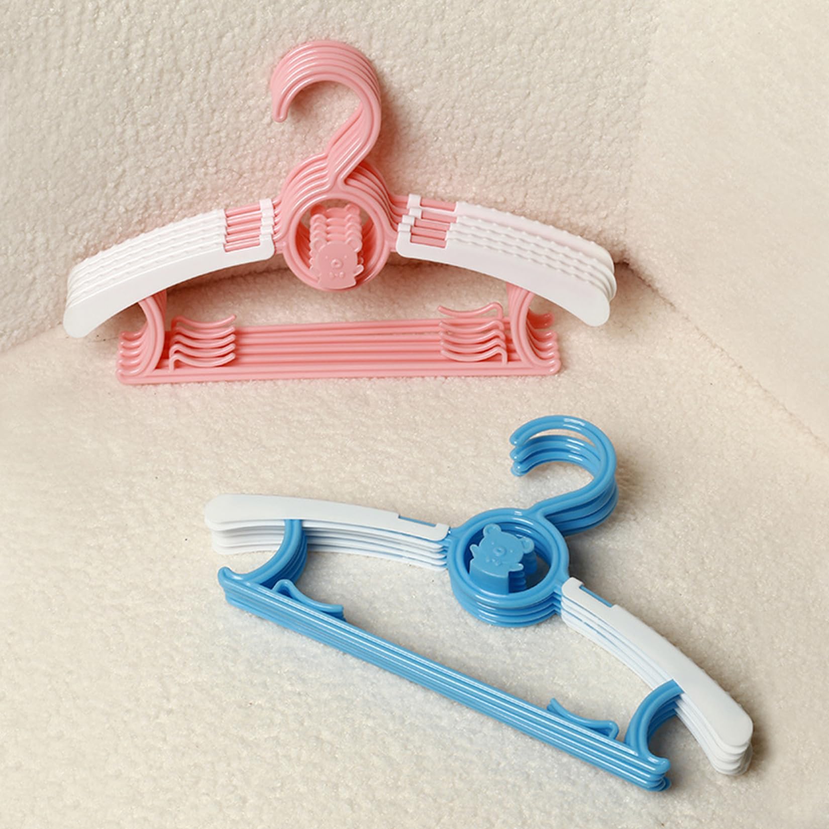 Grucce Neonato Appendiabiti Bambini Estensibile con Ganci Orsetto 20 Pezzi