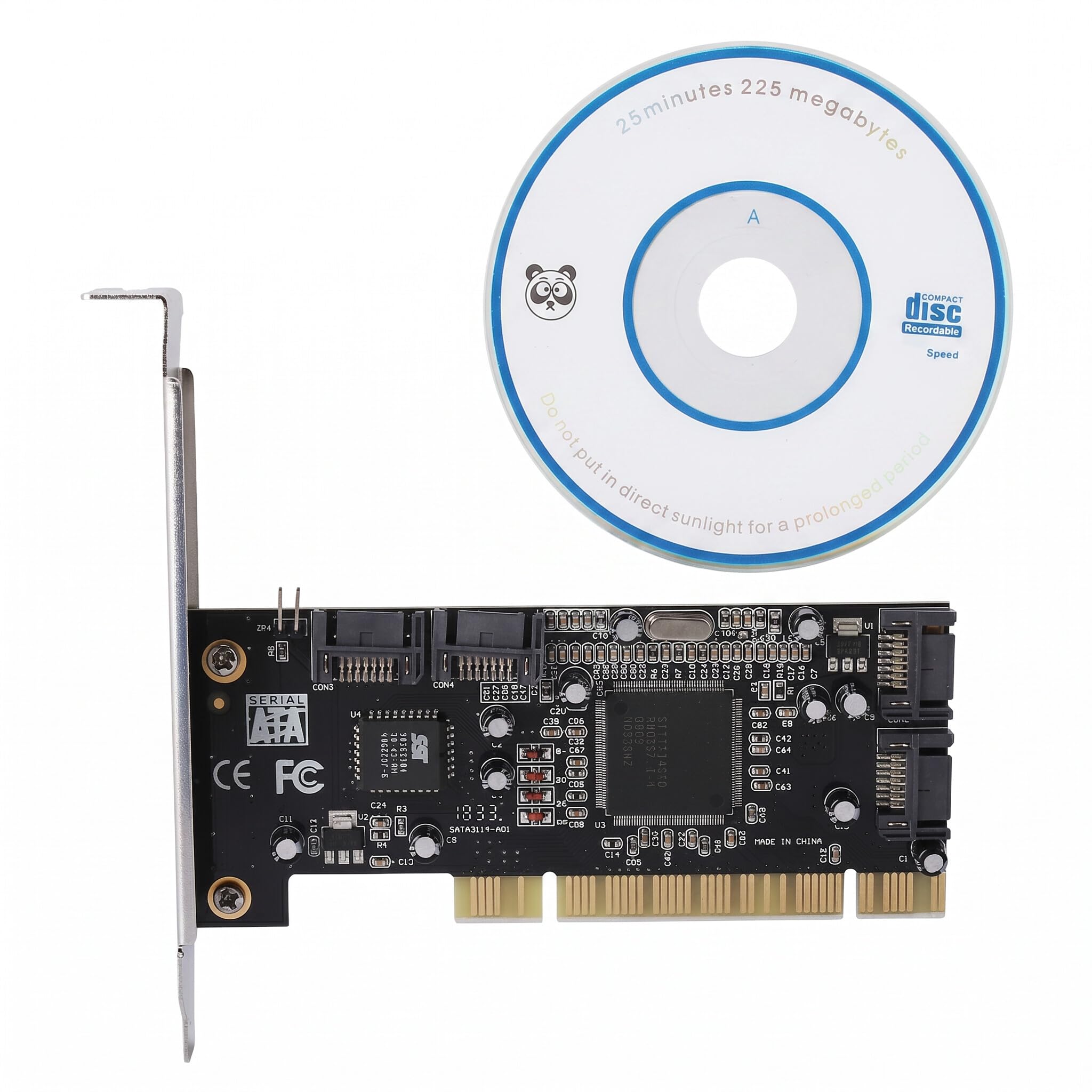 Tarjeta PCI SATA, Tarjeta controladora Raid Interna de 4 Puertos PCI Sata Chipset Sil3114 de 1.5Gbps