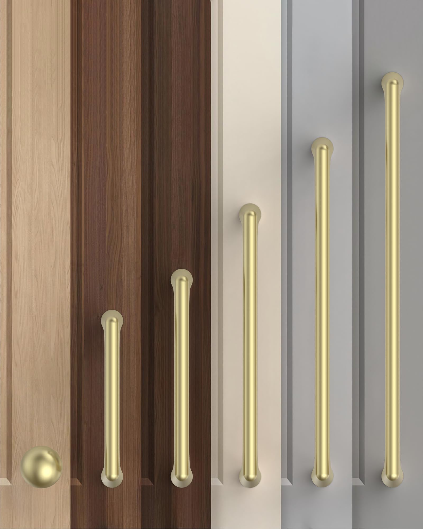 Paquete de 10 tiradores dorados cepillados de 3-3/4 pulgadas (96 mm) para gabinetes de cocina, cajones y armarios